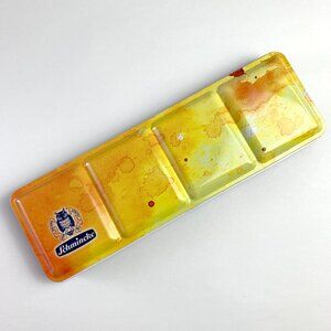 Schmincke Empty Metal Watercolour Box - Yellow Watercolor Print